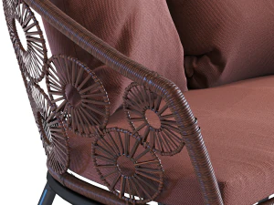 divano ibiza marrone Modello 3D