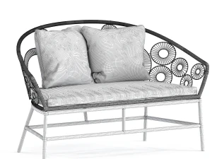 divano ibiza marrone Modello 3D