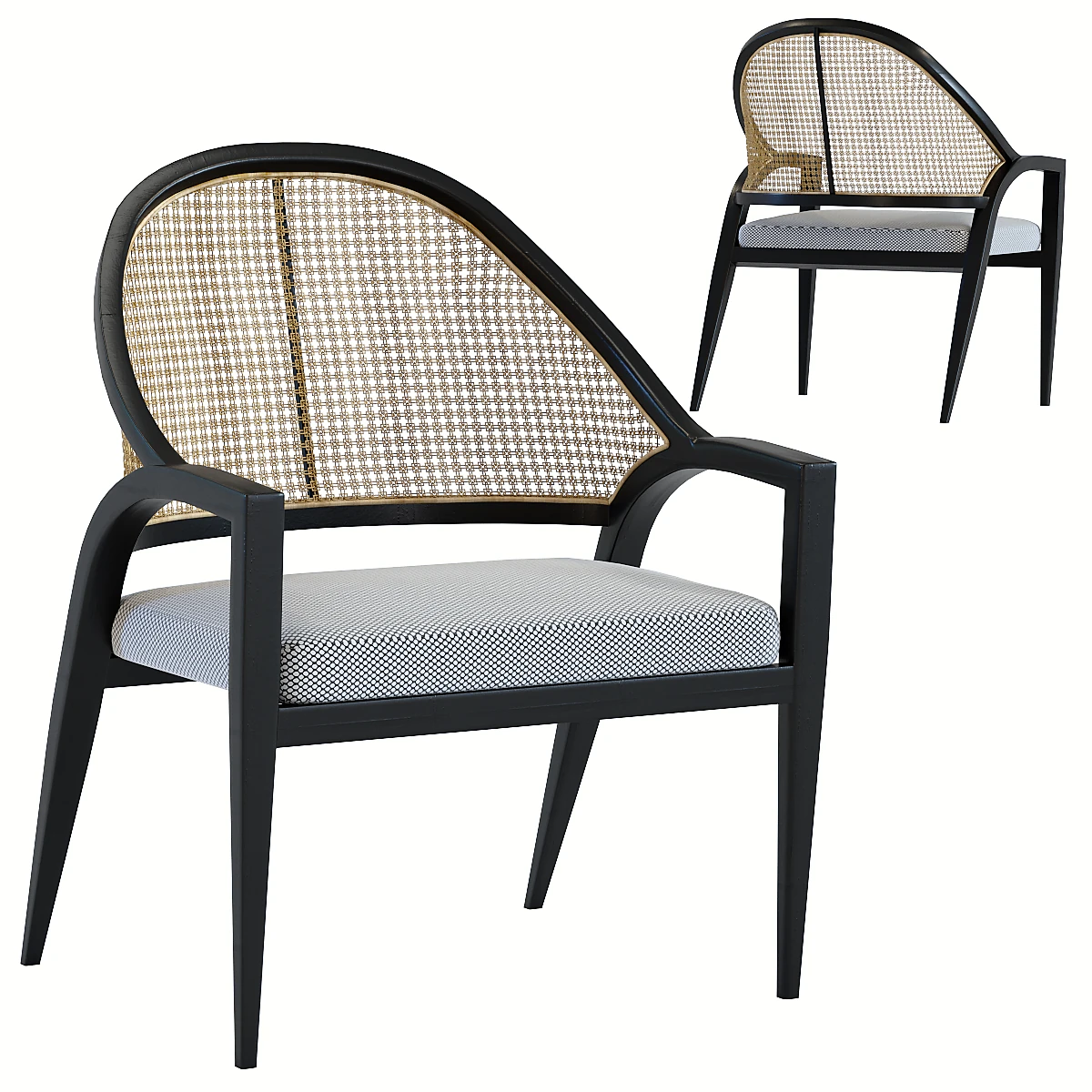 chair with armrest horizon 3D Model .c4d .max .obj .3ds .fbx .stl .blend