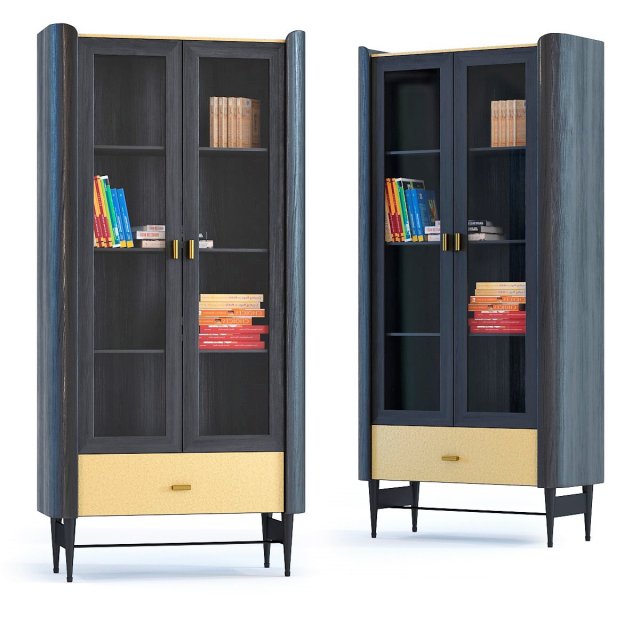 display cabinet milano 170x80 Model 3D .c4d .max .obj .3ds .fbx .stl .blend 