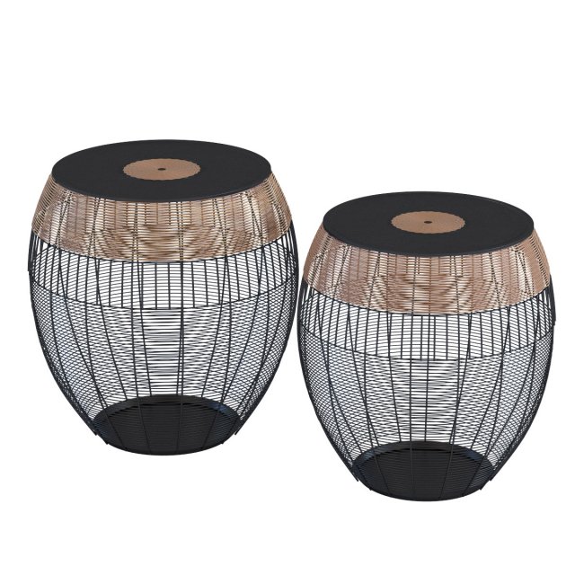 side table african drums 3D Model .c4d .max .obj .3ds .fbx .stl .blend 