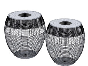 side table african drums 3D Model