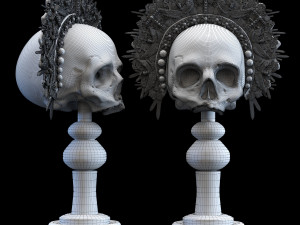 deco object king skull 3D Model