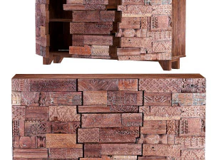 kredens Shanti niespodzianka puzzle natura Model 3D