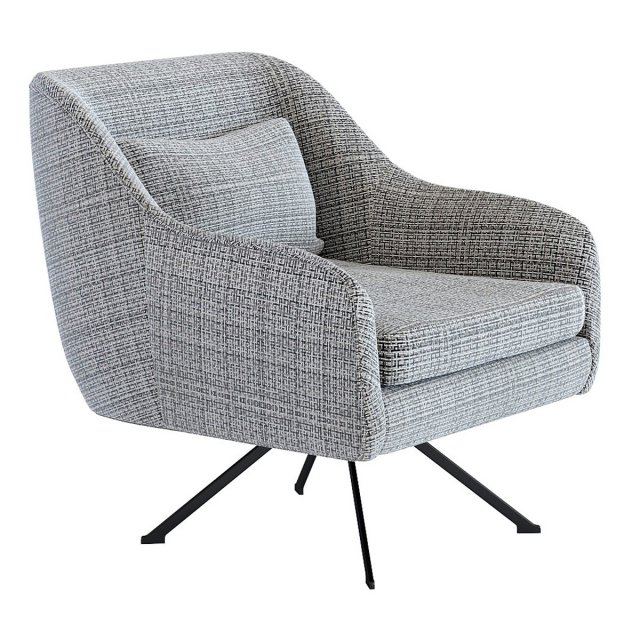 swivel armchair iceland black white 3D Модель .c4d .max .obj .3ds .fbx .stl .blend 