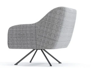 fauteuil pivotant islande noir blanc Modèle 3D