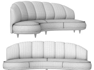 sofa dschinn amber 3D Model