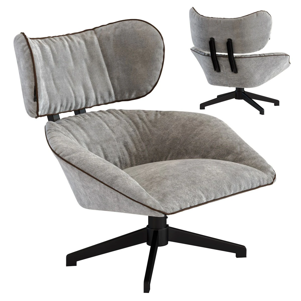 swivel armchair oval office 3D Model .c4d .max .obj .3ds .fbx .stl .blend 