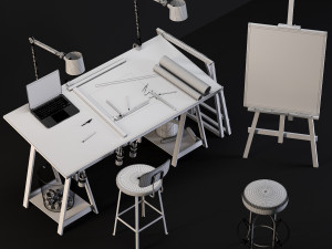 set dekor artist Modelo 3D