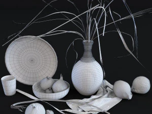 deko set straw 3D Model