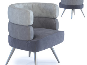 armchair sandwich grey 3D 模型