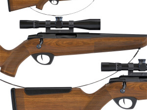 300 bolt action rifle 3D Model