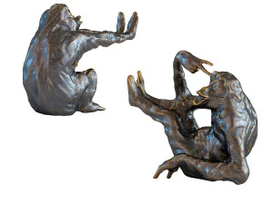 dekorasi set monyet ujung buku Model 3D