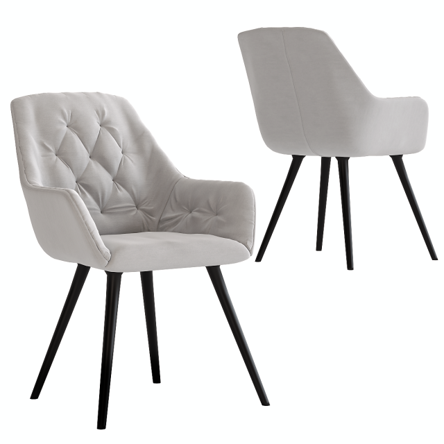 chair with armrest kira grey 3Dモデル .c4d .max .obj .3ds .fbx .stl .blend 