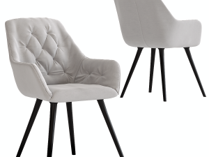 chair with armrest kira grey 3D Model