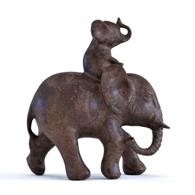 deco figurine elefant dumbo uno 3D मॉडल .c4d .max .obj .3ds .fbx .stl .blend 