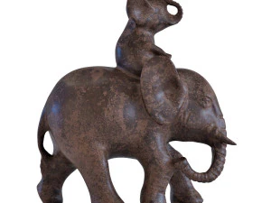 데코 조각상 코끼리 덤보 우노 3D 모델