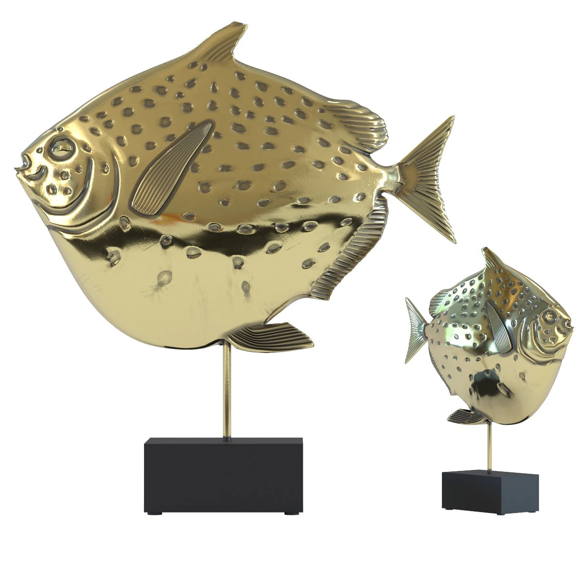 deco figurine moonfish big 3D Model .c4d .max .obj .3ds .fbx .stl .blend 