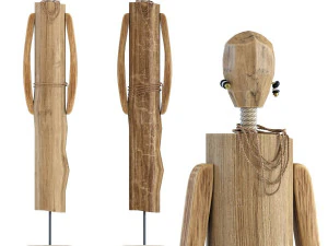 装饰对象非洲男人女人 3D 模型