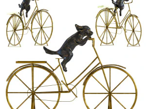 deco object hond met fiets kare design 3D Model
