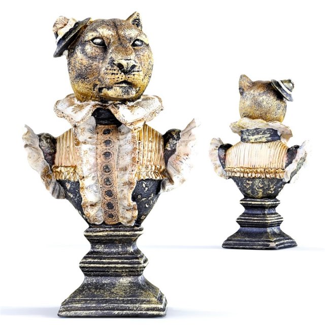 deco object madame leopard kare design 3D मॉडल .c4d .max .obj .3ds .fbx .stl .blend 