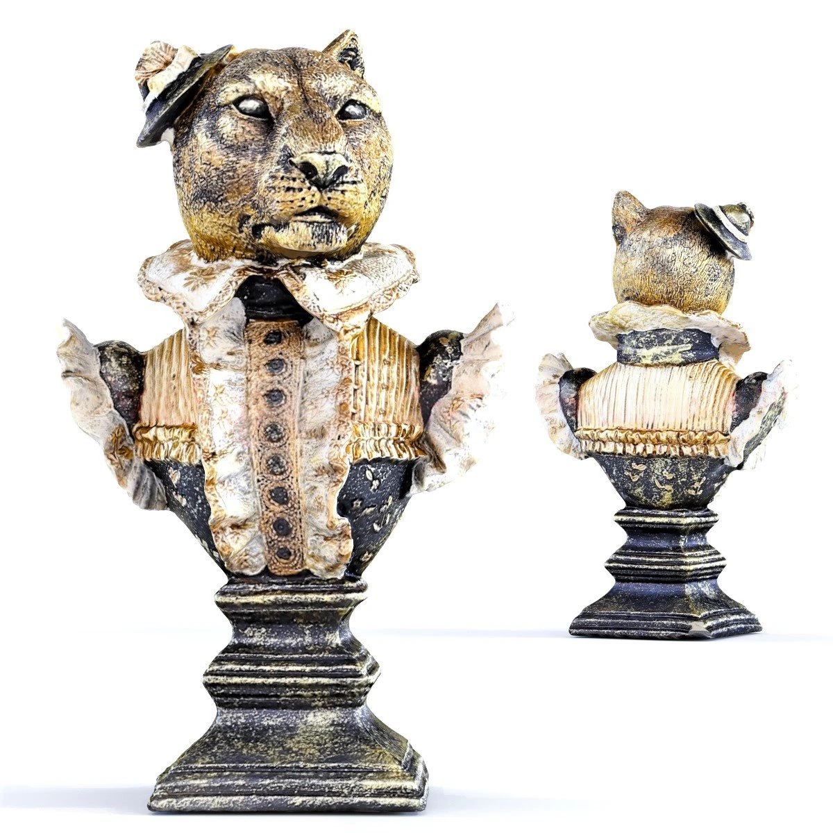 deco object madame leopard kare design 3D Model .c4d .max .obj .3ds .fbx .stl .blend 