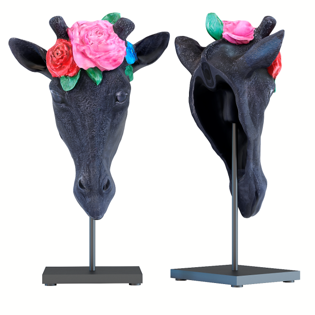 deco object mask giraffe flower 3D-Modell .c4d .max .obj .3ds .fbx .stl .blend 