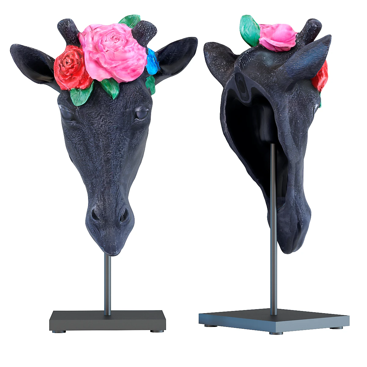 deco object mask giraffe flower 3D Model .c4d .max .obj .3ds .fbx .stl .blend 