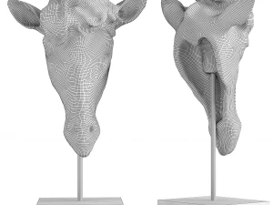 deco object mask giraffe flower 3D Model