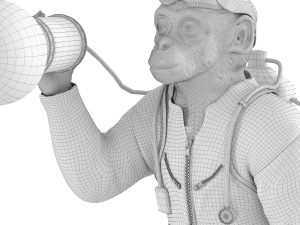 table lamp animal monkey 3Dモデル