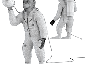 table lamp animal monkey 3Dモデル