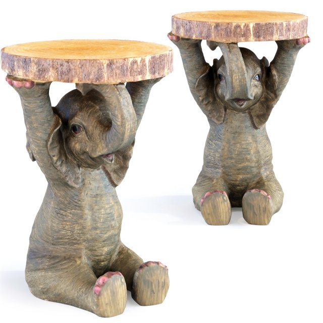 side table animal elefant 3D-Modell .c4d .max .obj .3ds .fbx .stl .blend 