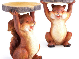 side table animal mini squirrel 3D Model
