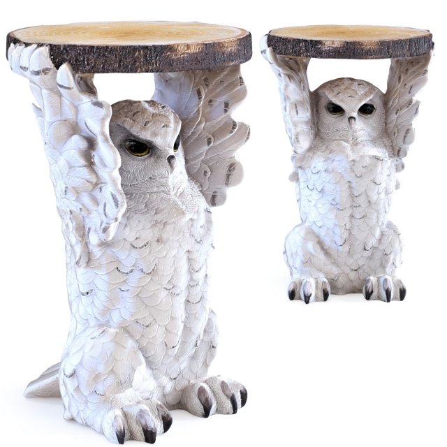 side table animal owl 3D Model .c4d .max .obj .3ds .fbx .stl .blend 