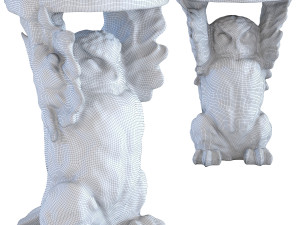 side table animal owl 3D Model