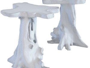 side table tree small kare design 3D Model