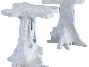side table tree small kare design 3D Model