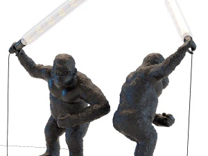테이블 램프 동물 싸움 콩 매트 블랙 3D 모델