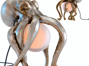 테이블 램프 동물 문어 3D 모델