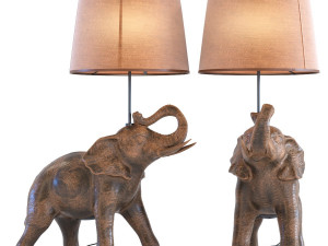 table lamp elephant safari kare design 3D Model