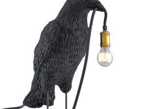 table lamp crow mat black 3D Model
