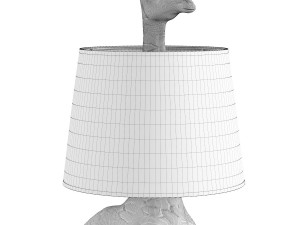 table lamp giraffe mat black 3D Model