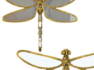 벽 장식 잠자리 거울 3D 모델