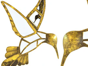 벽 장식 벌새 거울 3D 모델