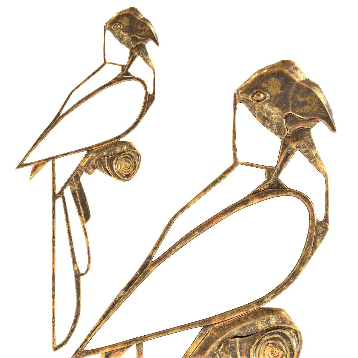 wall decoration parrot mirror 3D Model .c4d .max .obj .3ds .fbx .stl .blend