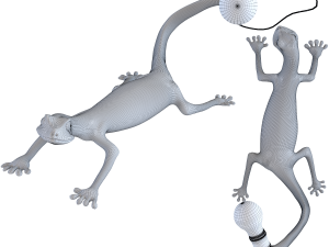 wall lamp gecko head Model 3D