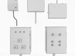panel boxes electrical and oxygen 3D Model
