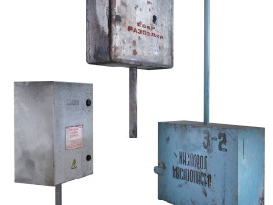 panel boxes electrical and oxygen 3D 모델