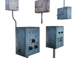 panel boxes electrical and oxygen 3D 모델