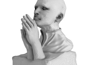 sculpture praying Modèle 3D